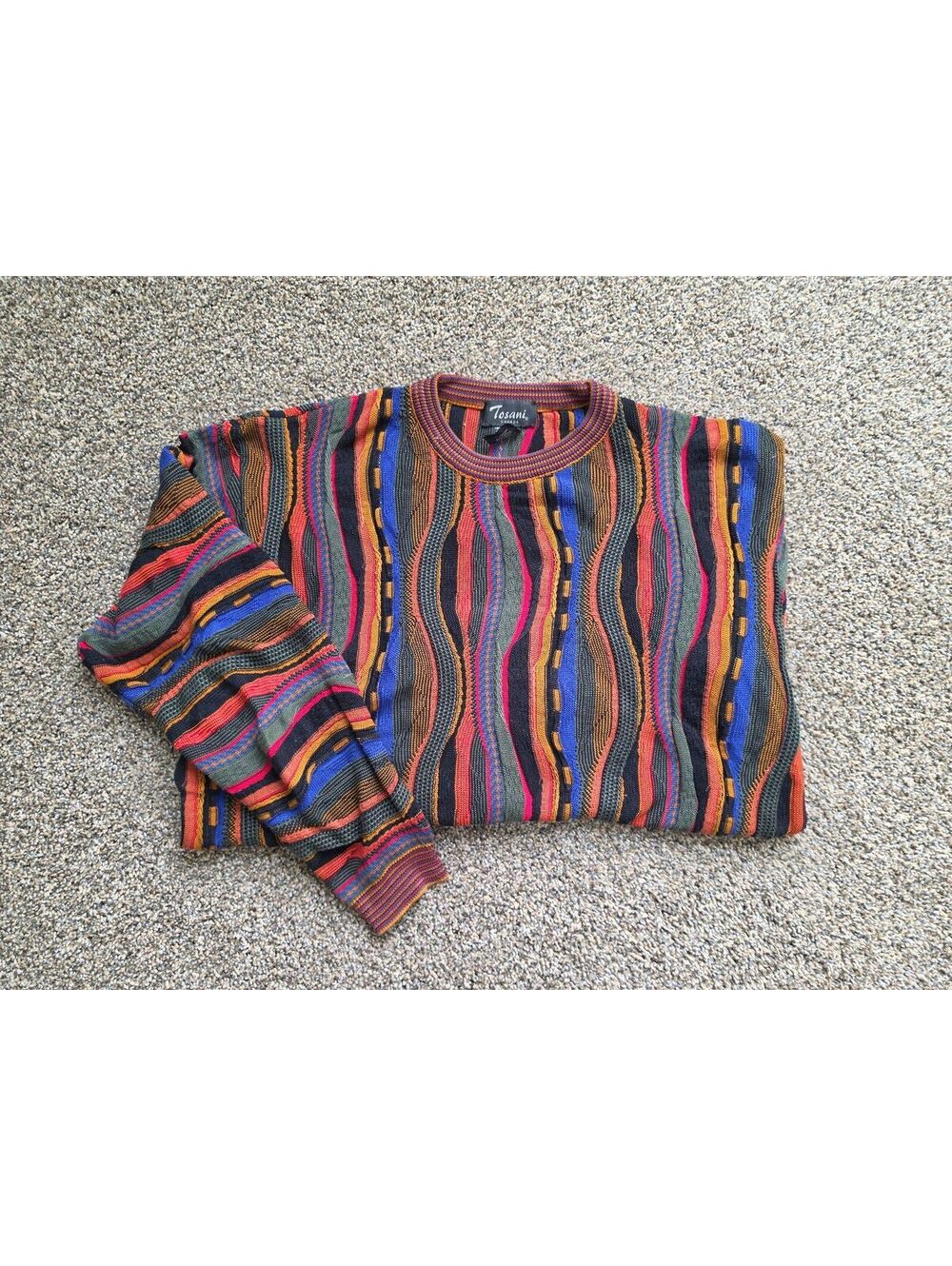 Tosani Wave Knit XL | 90s Vintage Crew